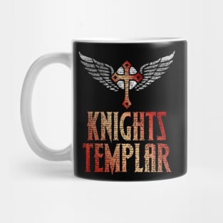 Knights Templar insignia / The crusader / Cross and wings vintage style Mug